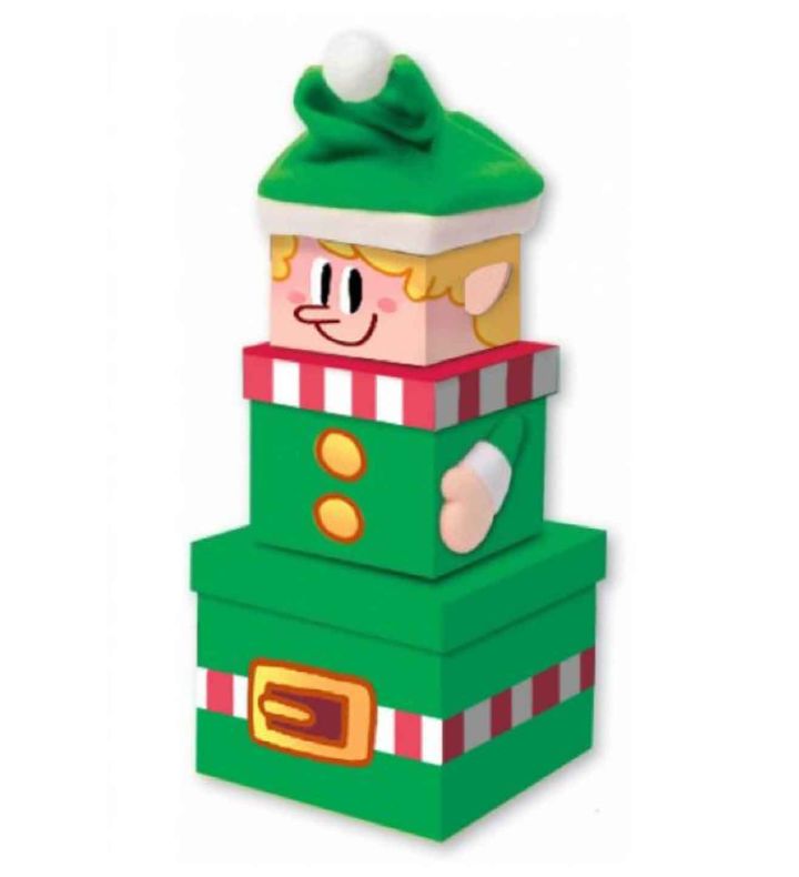 Stackable Elf Gift Box-Set of 3