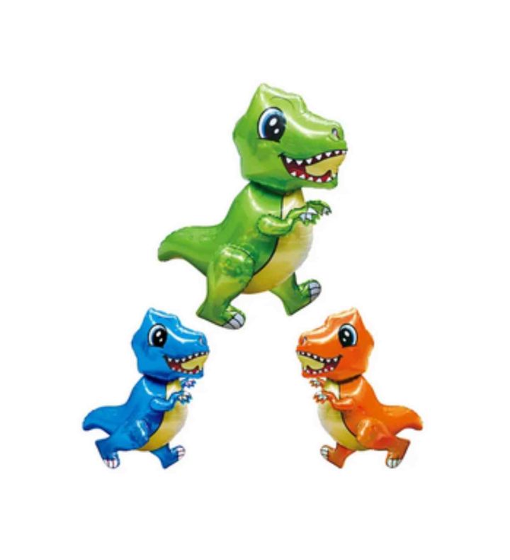T-REX Dinosaur 5 Part Blue Foil Balloon