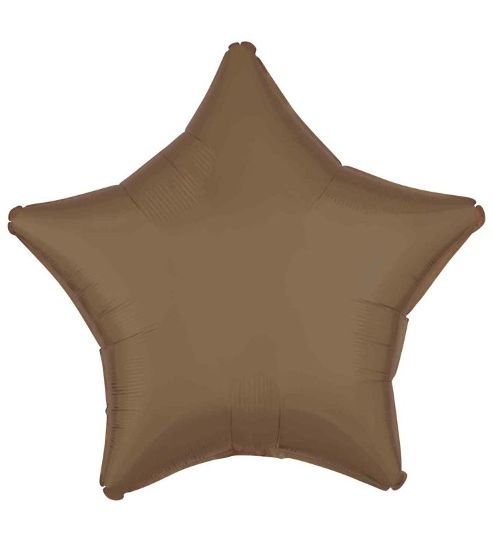 17" Truffle Star Silk Lustre Foil Balloon Anagram - Unpackaged