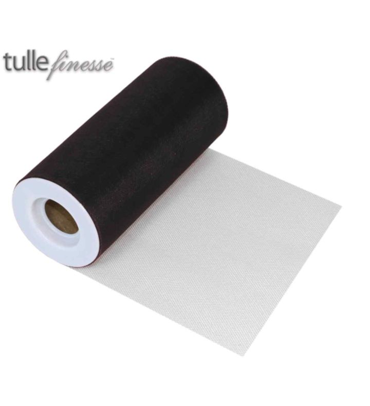 Tulle Finesse Black 6" x 25yds