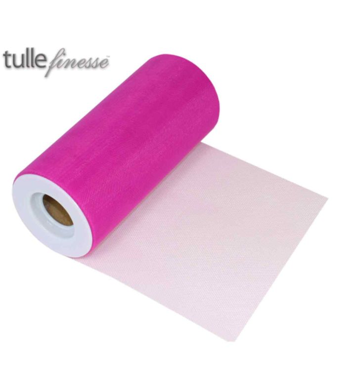 Tulle Finesse Fuchsia 6" x 25yds