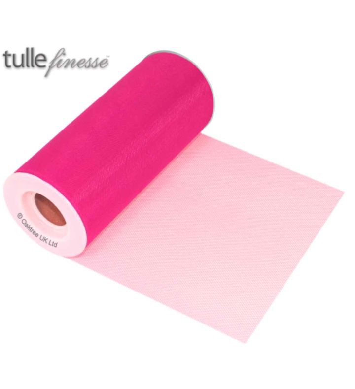 Tulle Finesse Hot Pink 6" x 25yds