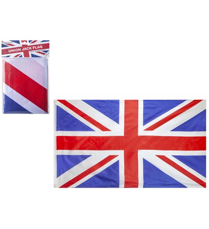 Union Jack Rayon Flag with Grommets 150cm x 90cm