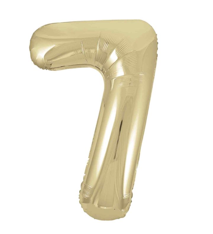 34" Unique Party Gold 7 Foil Balloon