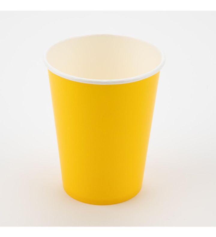 Paper Cups Yellow Oaktree 9oz 8ct