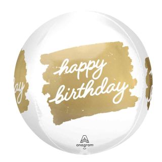 15" Anagram Golden Age Orbz Foil Balloon