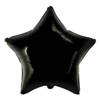 18" Star Black Flexmetal Foil Balloon