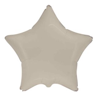 18" Star Matte Creamy Latte Flexmetal Foil Balloon