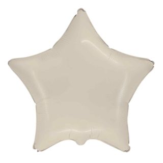 18" Star Satin Cream Flexmetal Foil Balloon