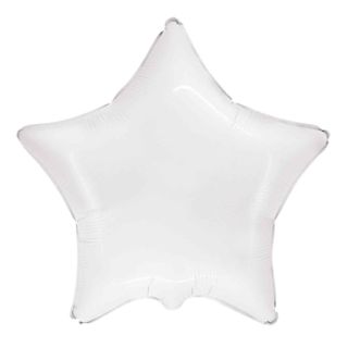 18" Star White Flexmetal Foil Balloon