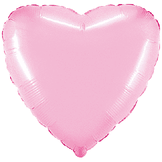18" Flexmetal Heart Pastel Pink Foil Balloon