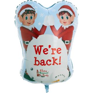 23" Elf Behavin Badly We're Back Foil Balloon