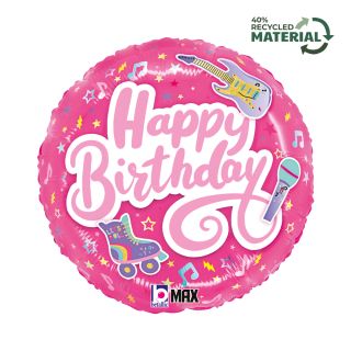 18" Totally Awesome Pink Birthday Foil Balloon