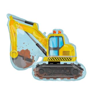 Construction Digger Supershape Foil Balloon