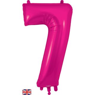 34" New Pink Number 7 Oaktree Foil Balloon