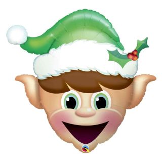 35" Elf Head Christmas Foil Balloon