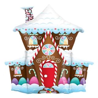37" Gingerbread House Foil Balloon