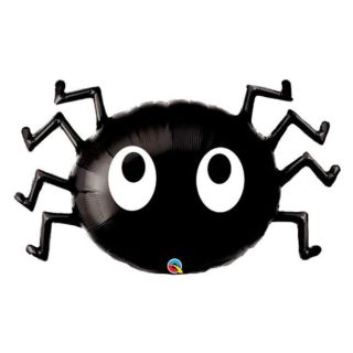 39" Spider Black Halloween Shaped Foil Balloon