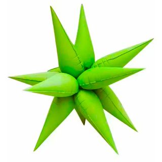 63.5cm-neon-green-starburst-bamboo-party-foil-balloon