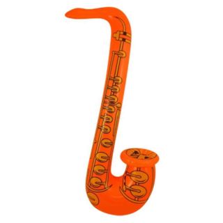 75cm Inflatable Saxophone Neon Orange