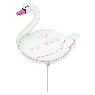 Mini Swan Flexmetal Foil Balloon