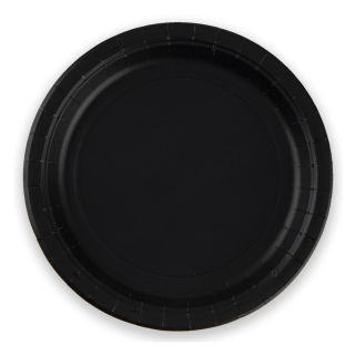 9" Paper Plates Black Oaktree 8ct
