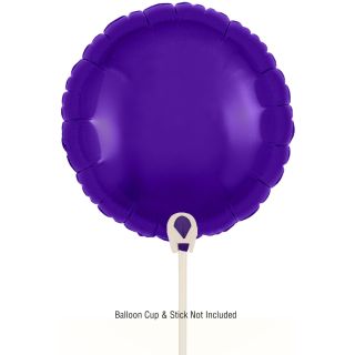 9" Oaktree Purple Round Foil Balloons 5pcs