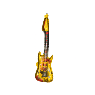 Air Guitar Gold Foil Balloon