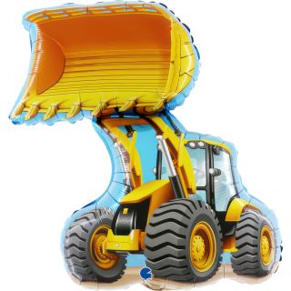 32" Bulldozer Yellow Digger Foil Balloon