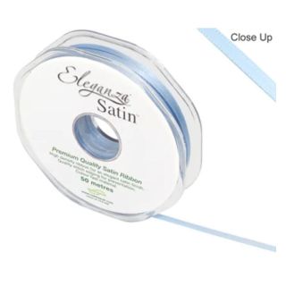 Eleganza Satin Double Faced Light Blue - 3mm x 20m