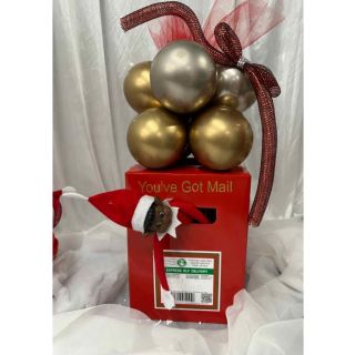 Red Post Box with Interactive Elf Arrival Self Adhesive Labels 10 of each