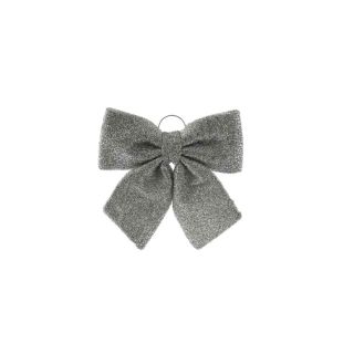 Silver Metaliic Bow 34cm
