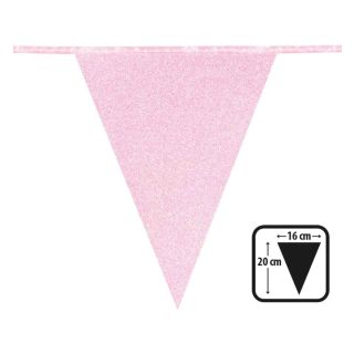 Glitter Bunting Light Pink 6m