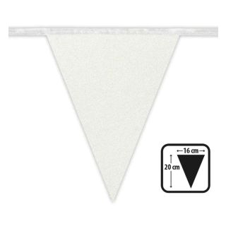 Glitter Bunting White 6m