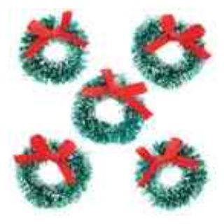 Mini Christmas Wreaths pk6