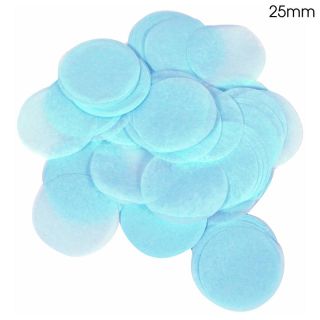 Oaktree Tissue Paper Confetti Round 25mm x 100g Light Blue