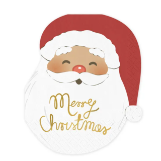 Santa Merry Christmas Napkins 12ct
