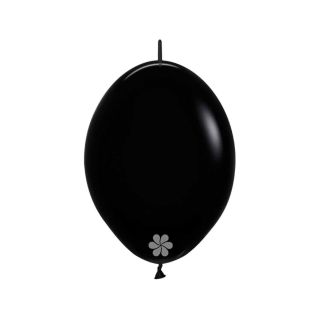 6" Sempertex Link Black 080 Latex ballons 50ct