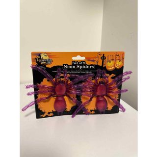 set-of-2--purple-neon--spiders