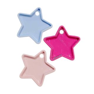 Star Weights - Heavy Plastic, Pale Pink, Pale Blue, Hot Pink 25ct