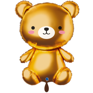 Teddy Bear AI Foil Balloon Brown 29"