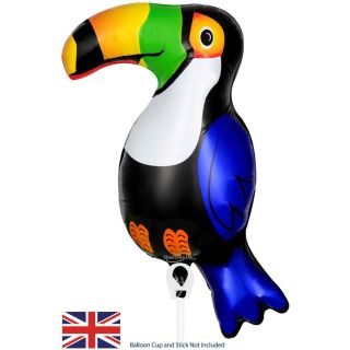 Toucan Metallic Mini Foil Balloon Packaged