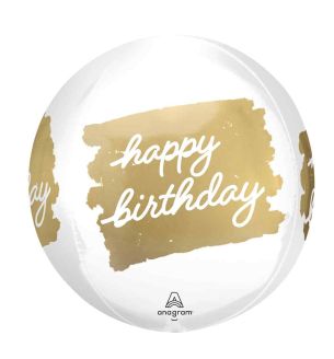 15" Anagram Golden Age Orbz Foil Balloon