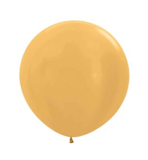 24" Sempertex Metallic Gold 570 Latex Balloons 3ct