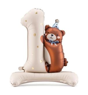 81-x-72cm-number-1-with-bear-foil-balloon