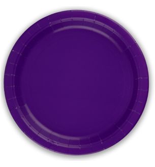 9" Paper Plates Purple Oaktree 8ct