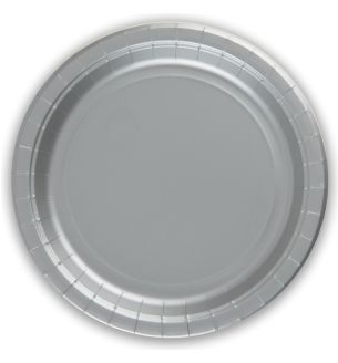 9" Paper Plates Silver Oaktree 8ct