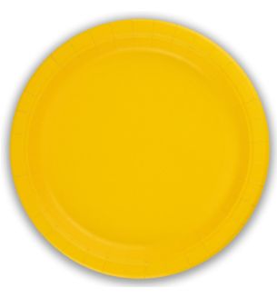 9" Paper Plates Yellow Oaktree 8ct