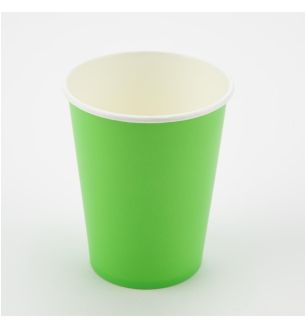 Paper Cups Lime Green Oaktree 9oz 8ct