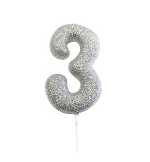 number-3-glitter-cake-candle-silver
